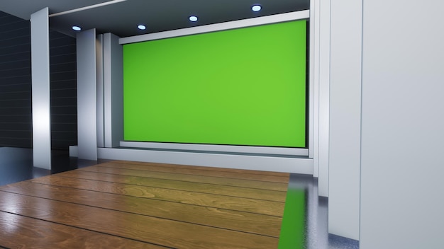 3D Virtual TV Studio News, Фон для телешоу .TV On Wall.3D Virtual News Studio Background