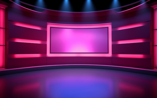 3D Virtual TV Studio News Backdrop For TV Shows TV On Wall3D Virtual News Studio Background3d il