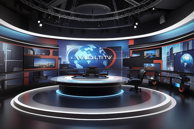 3d virtual tv studio news