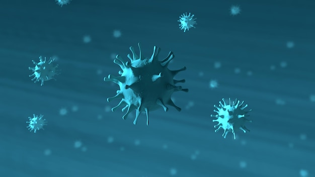 3d virus concept illustration