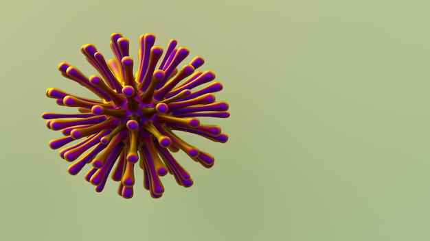 Photo 3d virus icon.