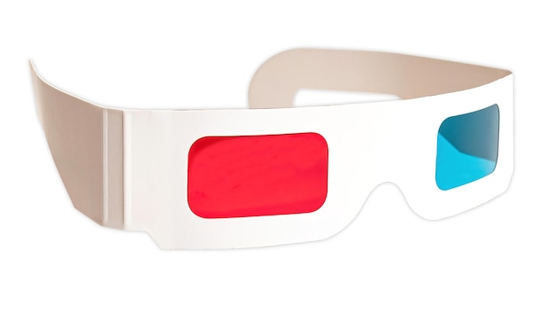 3D-visie bril geïsoleerd op lege achtergrond