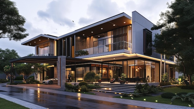 3d visualization of the house luxury 3d rendering