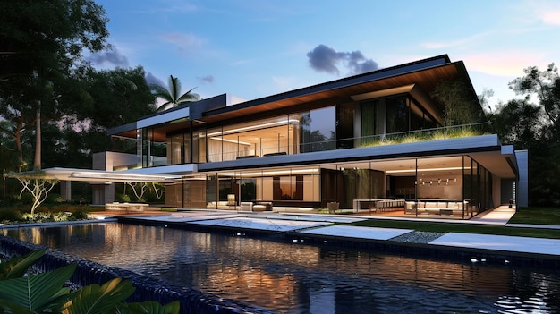 3d visualization of the house luxury 3d rendering