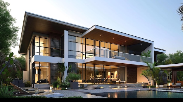 3d visualization of the house luxury 3d rendering