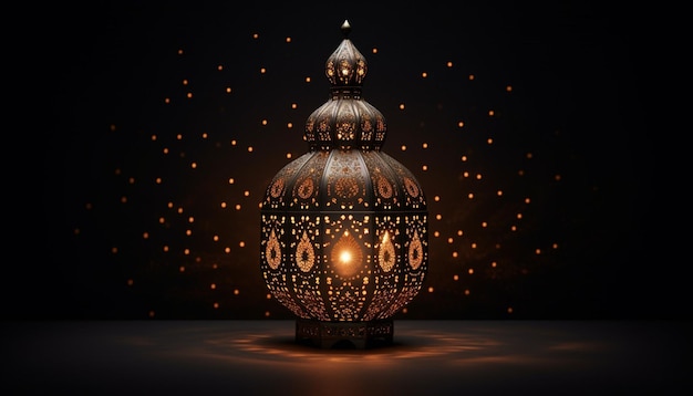 a 3D visualization of a minimalistic Pakistani Lantern