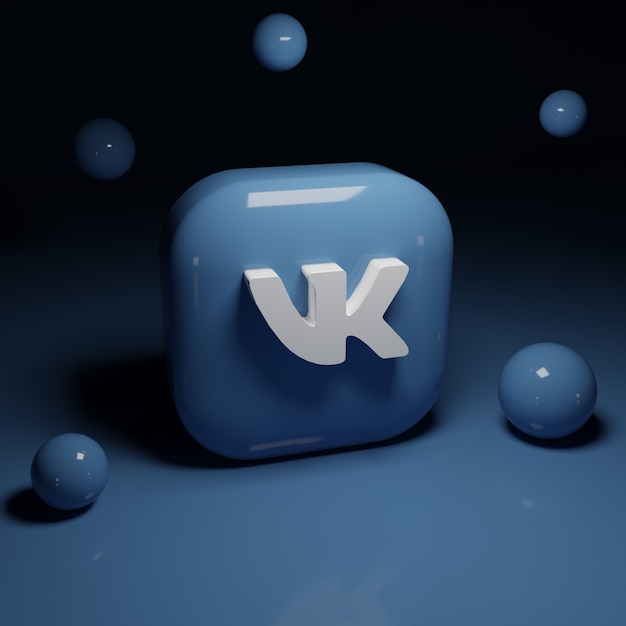 3d vk logo application