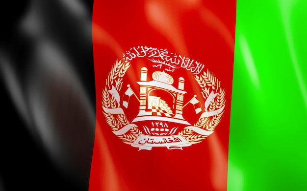 Foto 3d vlag van afghanistan.