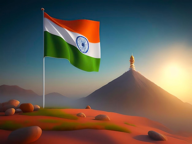 3D-vlag van India