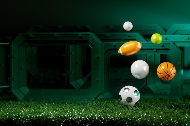 3D voetbalobject ontwerp realistisch