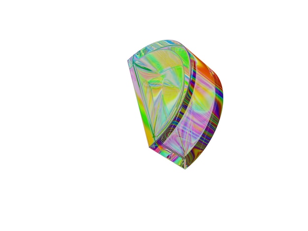 3d vorm Regenboog geometrische figuur 3d render