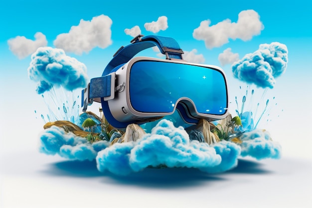 3d vr virtual reality headset glasses for educational content and entertainment