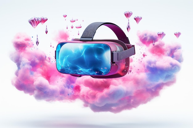Foto occhiali di realtà virtuale 3d per contenuti educativi e intrattenimento