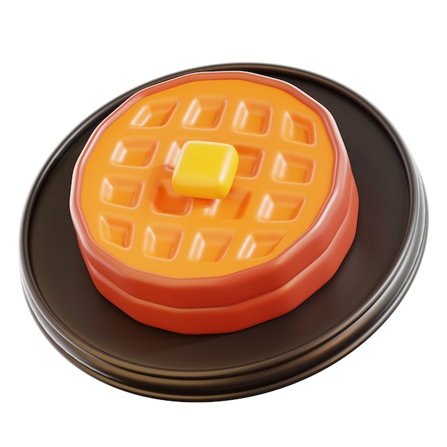 3D-wafel geïsoleerde icoon illustratie render