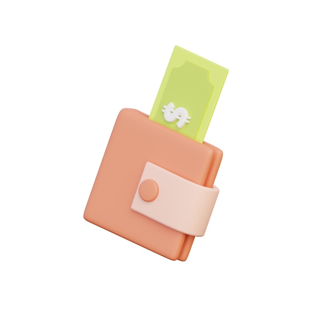 Photo 3d wallet illustration
