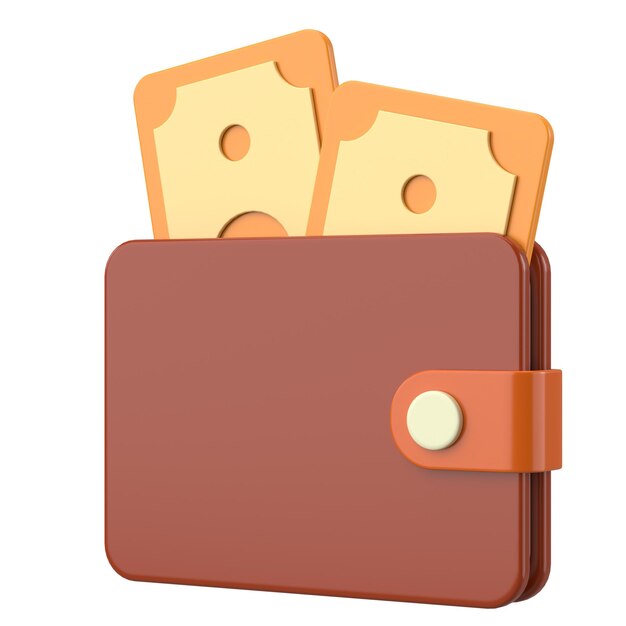 Photo 3d wallet money 3d illustration