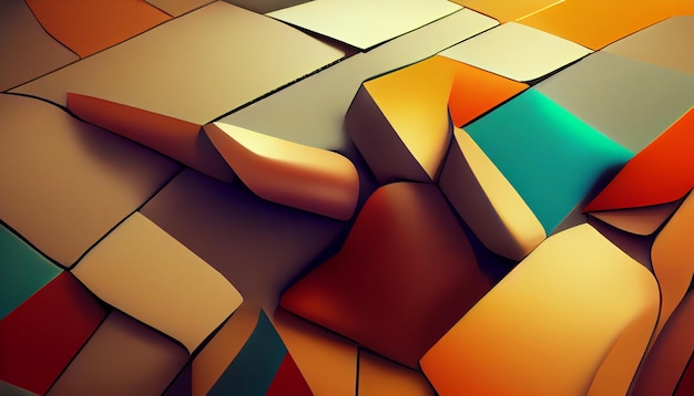 3d wallpaper geometric figures of melted musical notes hd full color