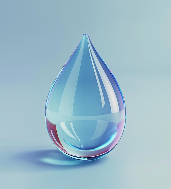 3d water drop icon illustration