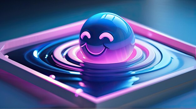 3D water emoji cirkel