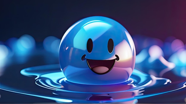 3D water emoji