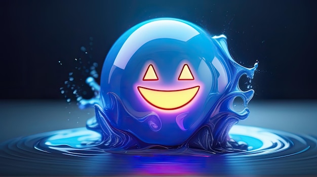 3D water emoji