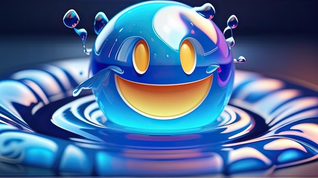 3D-water emoji