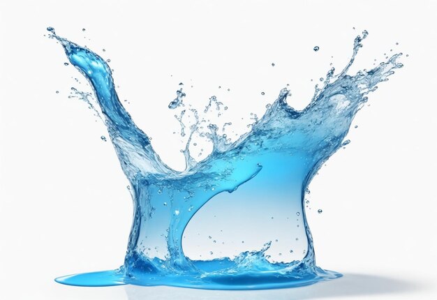 3d water splash isolate on white background