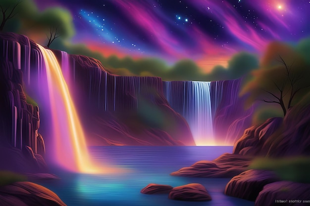 Photo 3d waterfall wallpaper