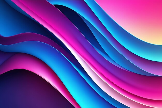 3d wavy pattern pink and blue fluid wave background