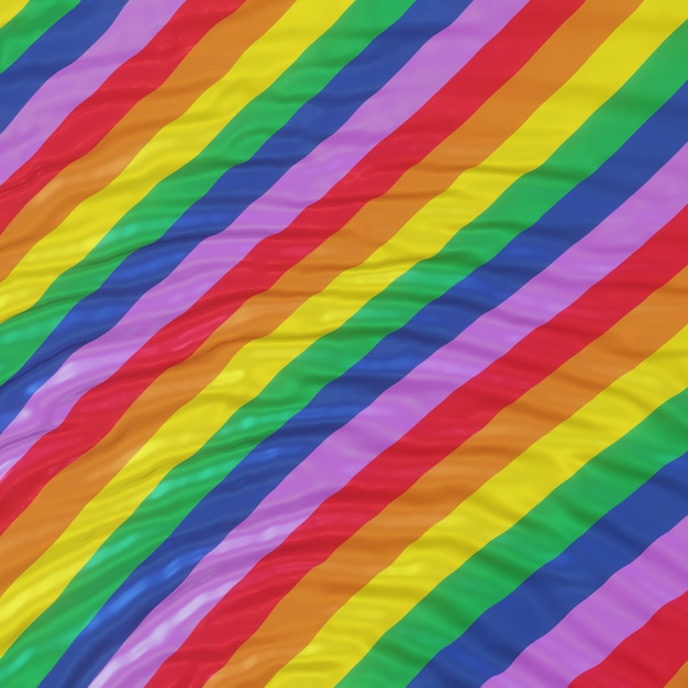 3D Wavy rainbow color background