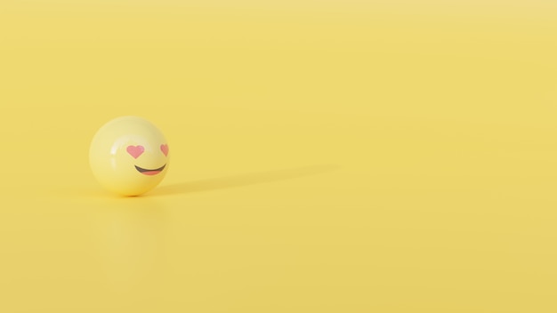 3D-weergave van de achtergrond van de emoji-vorm