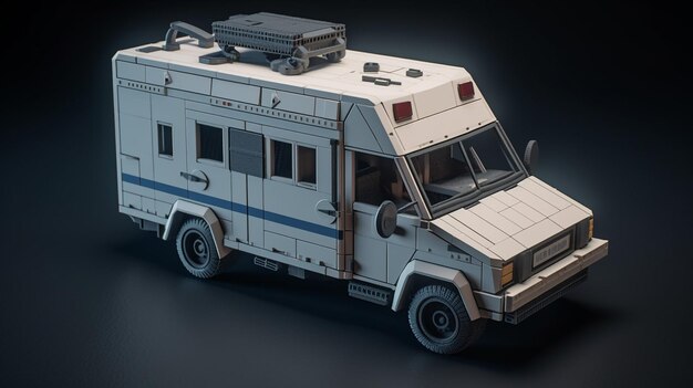 3D-weergave van de ambulance