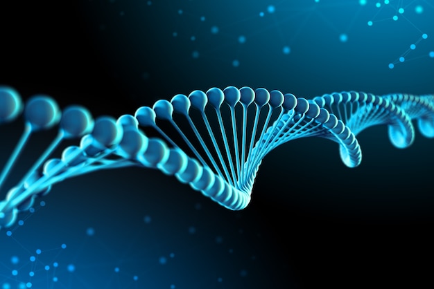 3D-weergave van Dna-moleculen