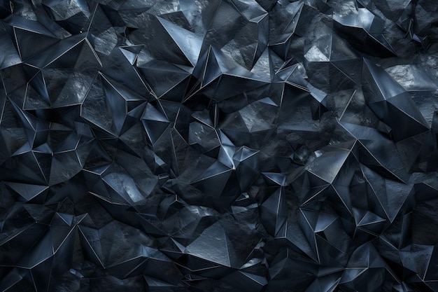 3D-weergave van een donkere kristallen achtergrond