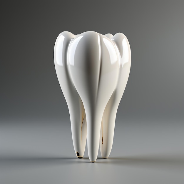 3D-weergave van een enkele tand