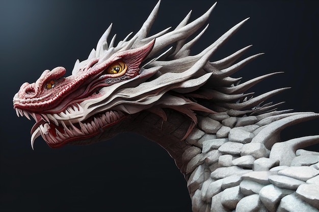 3D-weergave van een fantasie draak