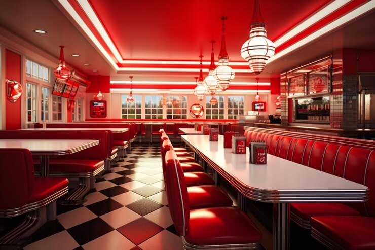 Foto 3d-weergave van een restaurantartikel