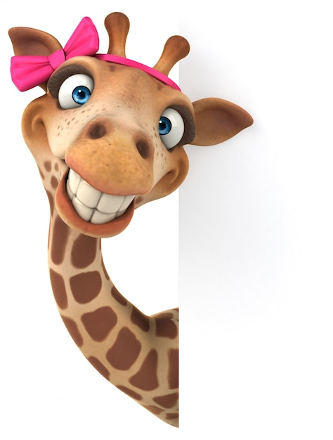 3D-weergave van grappige giraffe