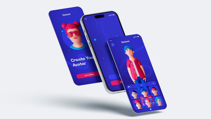Foto 3d-weergave van het aanpassen van het avatarconcept