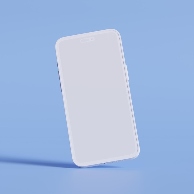 3D-weergave van kleifone met een pastelkleurige achtergrond
