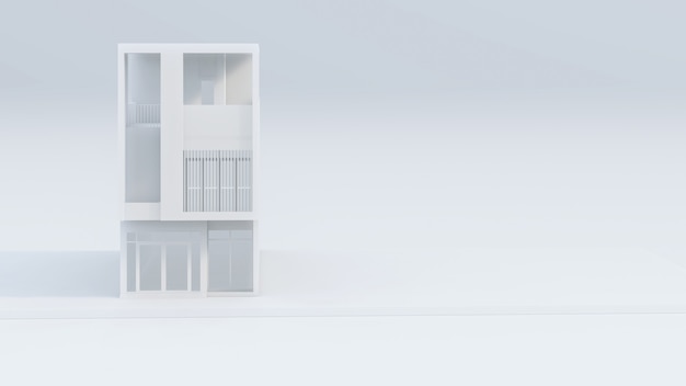 3D-weergave van moderne illustratie van het Witte Huis