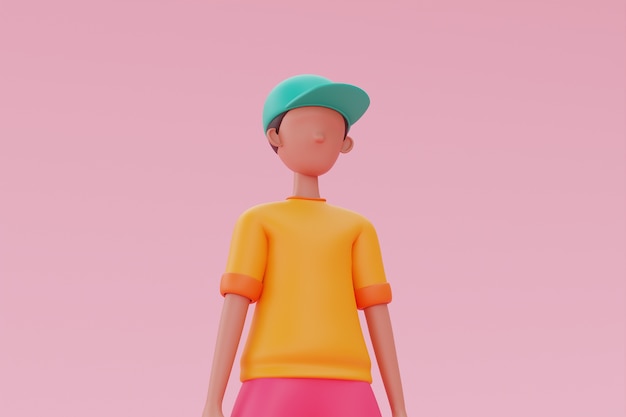 3d-weergave van online avatar-ontwerp