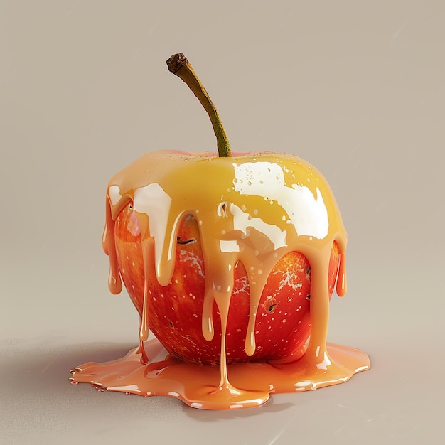 3D-weergave van smeltende appel