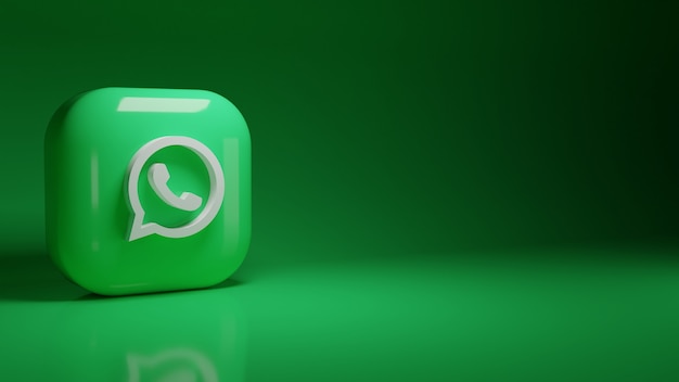 3d whatsapp application logo