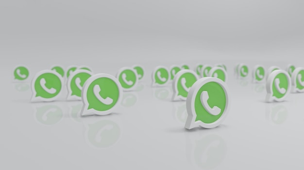 3D концепция рендеринга группы WhatsApp