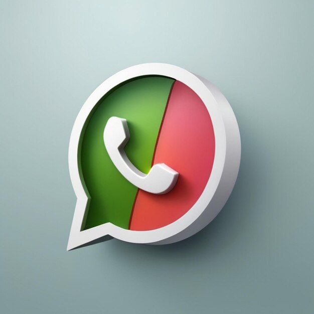 Photo 3d whatsapp isolated