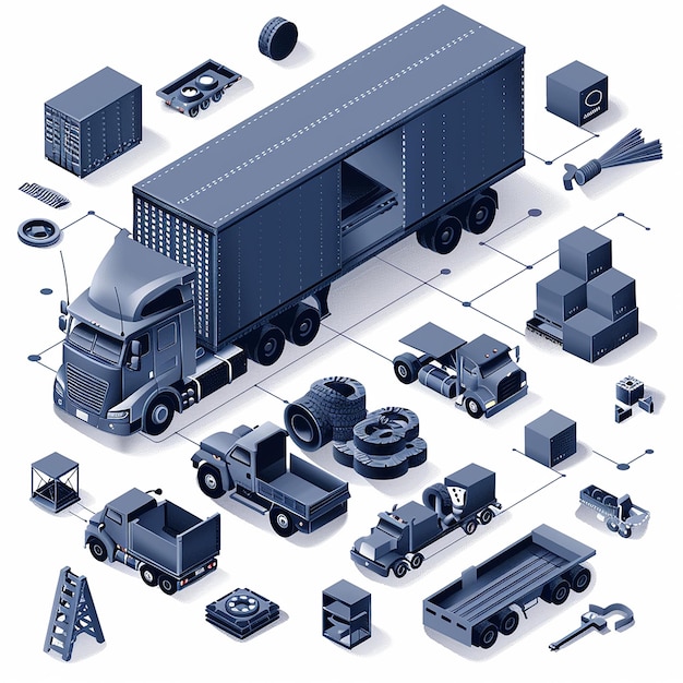 3D where house Manufacturing Isometric with Modern AI Technology