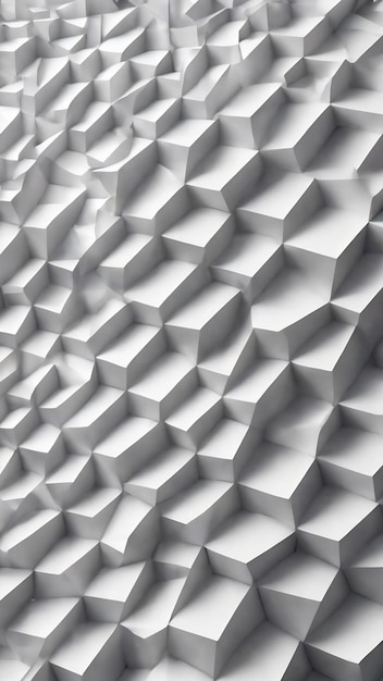 3d white asymmetric hexagonal bipyramid patterned background