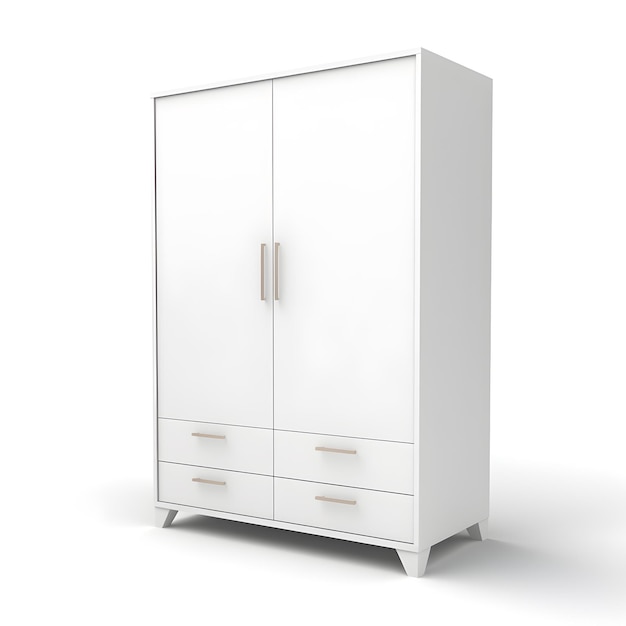 3d white wardrope isolated