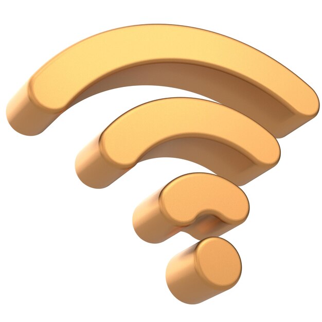 Photo 3d wifi icon 3d illustration